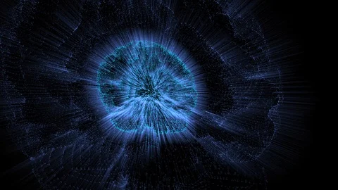 4k video of illuminating brain inside another transparent brain frame over dark Stock Footage 121815998