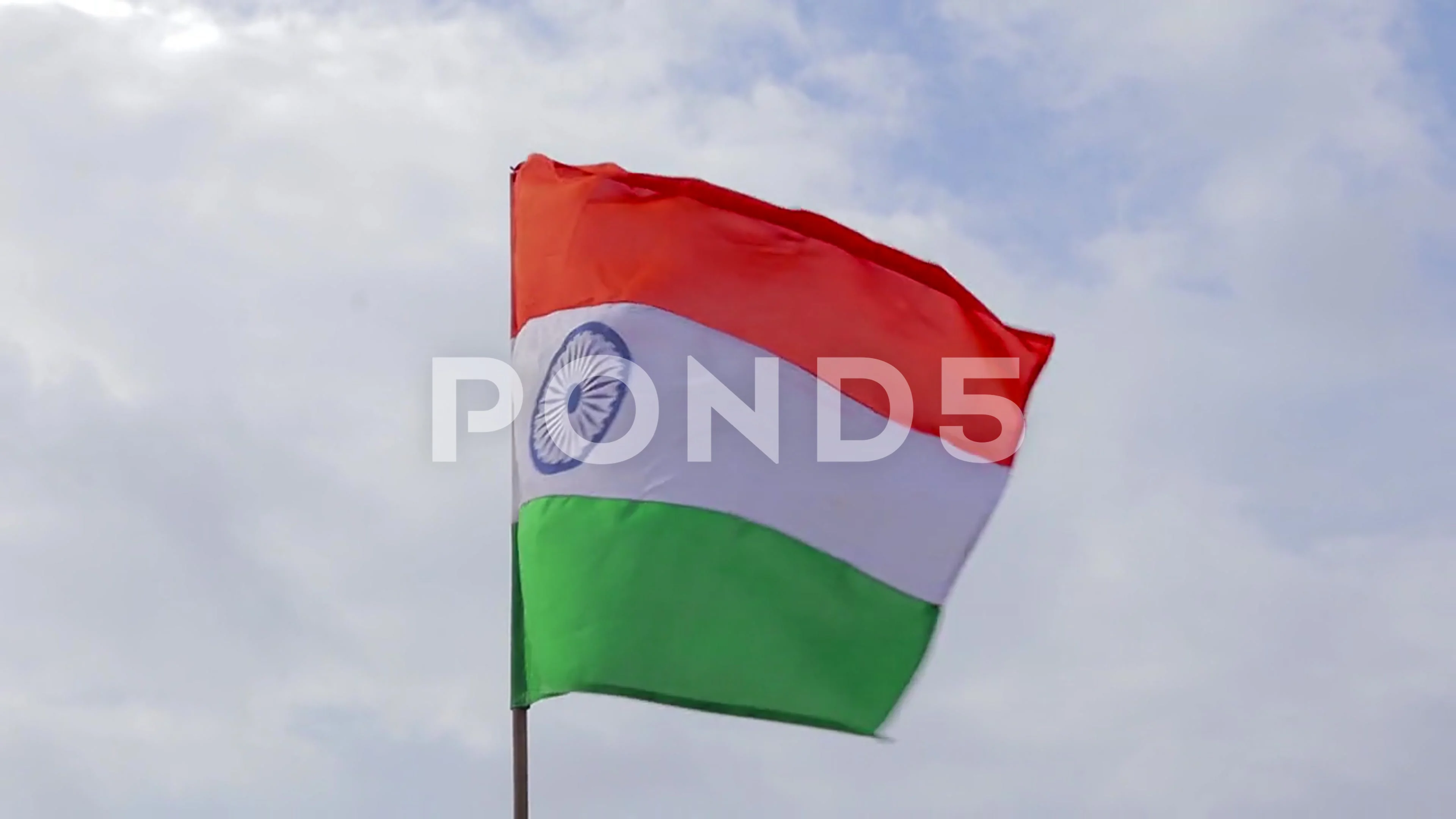 4k video of Indian national flag swaying... | Stock Video | Pond5