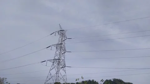 4K Video of large Electric Tower. Stock Footage 295937924