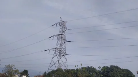 4K Video of large Electric Tower. Stock Footage 295937940