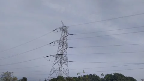 4K Video of large Electric Tower. Stock Footage 295937982