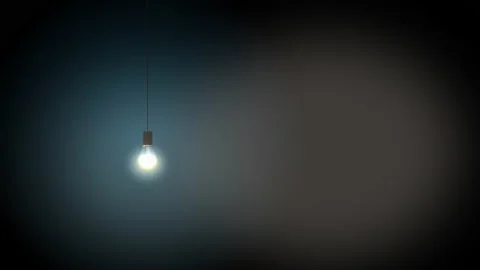 4k video of light bulb icon isolated on dark background. Stock Footage 143084119