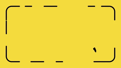 4k video of lightning strike simple icon on yellow background. 库存影片 208015115