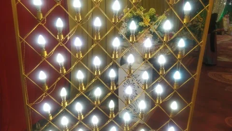 4K Video of lights in a wedding. Video stock 294922338