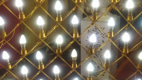 4K Video of lights in a wedding. Stock Footage 294922498