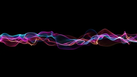 4K video. Lines abstract. Looped animation. Wave pattern. Dotted lines Stock Footage 119376232