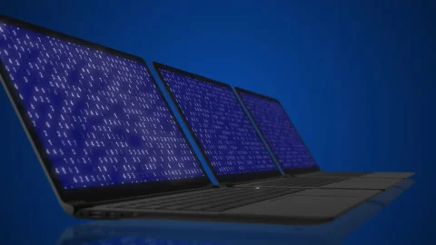 4k video of local computer network structure communications with internet Stock Footage 159583450