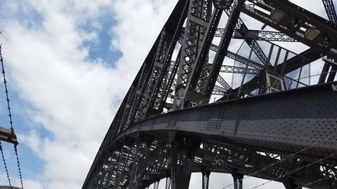 4k video of the local structure of the Sydney Bridge Video stock 124678461