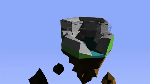 4k video of low poly islands for eco in polygon style. Stock Footage 143483839