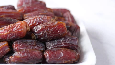 4K Video Medjool Dates Showing Fibrous Texture Natural Sugar Content Stock Footage 330424557
