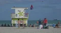 4K video with Miami Beach lifeguard stand 4k or 4k+ Resolution