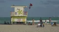 4K video with Miami Beach lifeguard stand 4k or 4k+ Resolution