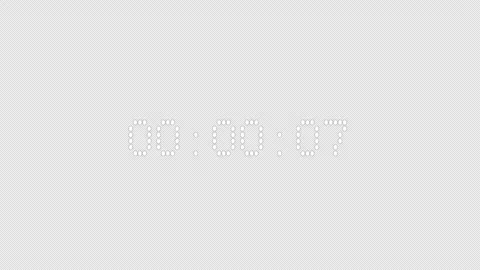 4k video minimalist countup white text 0 second to 60 seconds or 1 minute Stock Footage 330121224