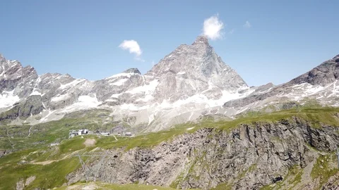 4k video of mount Cervino during a trekking near Cervinia Stock Footage 114261021