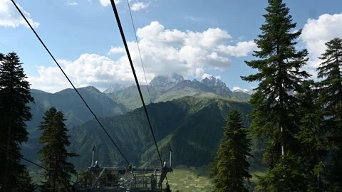 A 4K Video of Mount Ishba surrounded by clouds Stock Footage 248642650