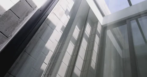 4K video move shot of light and shadow in modern architecture. Background for Stock Footage 169221737