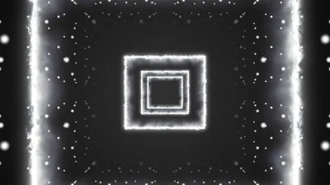 4k video of neon e-square glowing frame with light blue. Stock Footage 143088977