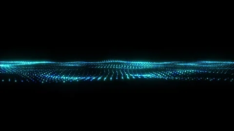 4k Video. Neon particles background. 3d Render. Abstract art animation Stock Footage 256972351