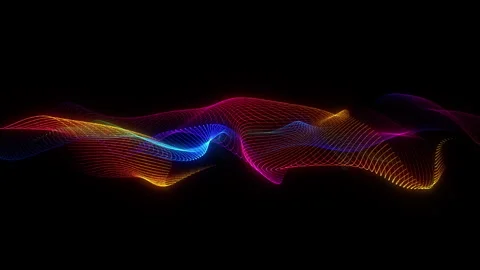 4k Video. Neon particles background. 3d Render. Abstract art animation Stock Footage 256972554