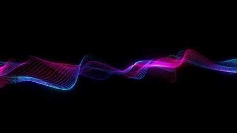 4k Video. Neon particles background. 3d Render. Abstract art animation Stock Footage 256972674