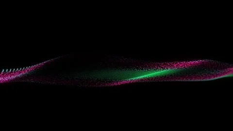4k Video. Neon particles background. 3d Render. Abstract art animation Stock Footage 256972728
