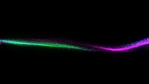 4k Video. Neon particles background. 3d Render. Abstract art animation Stock Footage 256972789