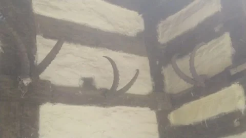 4K Video of old architecture bird engrave in a temple. 스톡 동영상 331304850
