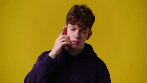 4k video of one man receiving a phone call. Stock Footage 231650766