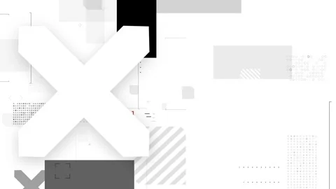 4K Video Overlay Template with basic geometry Video stock 335367232