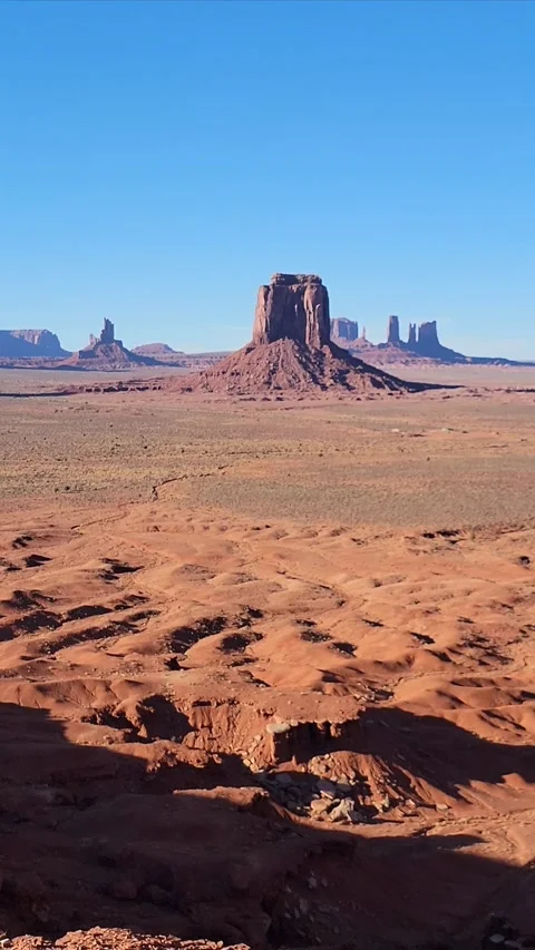 4K video of panoramic view from Artist's Point in Monument Valley, Arizona Video stock 306653663