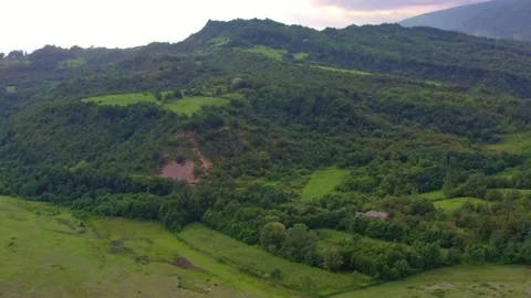 4k video panoramic view of the mountain, the foot of the mountain, the river Video stock 150967078