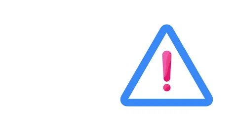 4k video of pink exclamation mark icon on white background. Stock-Footage 162376309