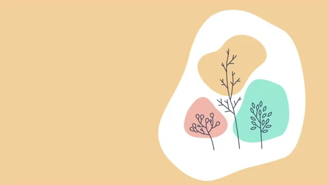 4k video of plants stems in doodle style. Stock-Footage 200431939