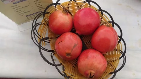 4K Video of Pomegranate fruit. Video stock 294582898