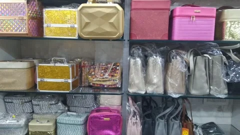 4k Video of purses in a shop. Stock Footage 292425151