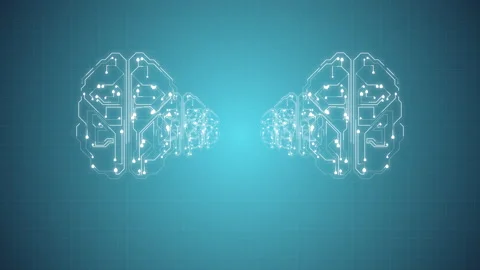 4k video of robotic system. Intellectual programming of future human. Stock Footage 135165235