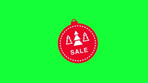 4k video of sale poster in the shape of red Christmas ball. Stock Footage 166957828