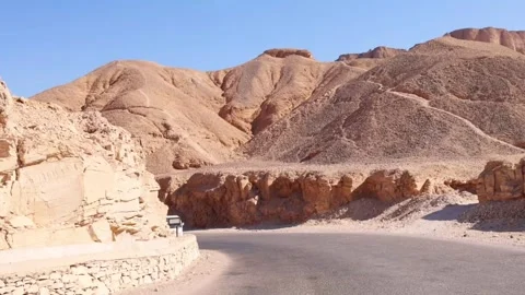 4K video of a scenic drive through desert landscape Stock Footage 335030204