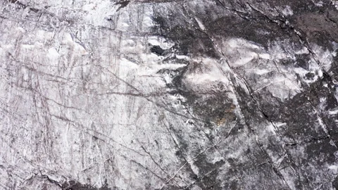 4K video of slow flying drone over frozen glacier of Lenin peak background. Extr Video stock 316614571