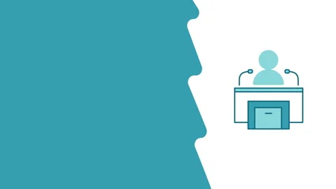 4k video of speech icon in flat style on white background. Stock-Footage 193574674