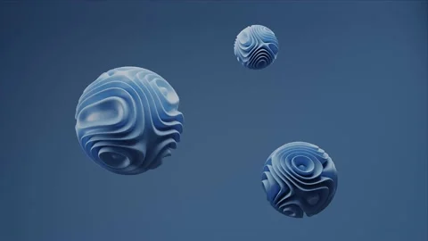 4K video of sphere abstract object pattern changing shape seamless loop. Stock Footage 155034073