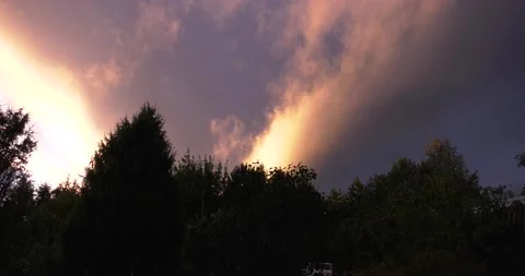 4K video of summer cloudy sunset in Europe Stock Footage 160539050