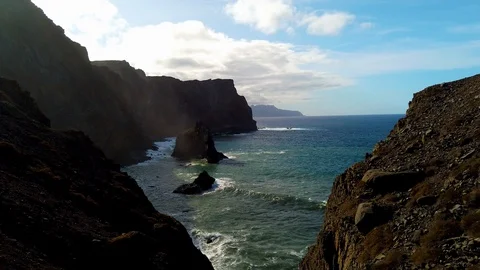 4K video of sunset view of the bay in the island of Madeira Stock Footage 118021255