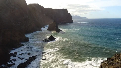 4K video of sunset view of the bay in the island of Madeira Stock Footage 118022658