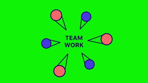 4k video of team work background in flat style. 库存影片 167587496