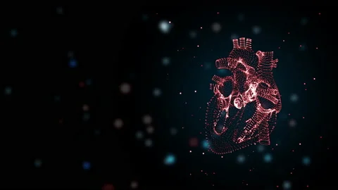4k video of technological representation of heart. Stock Footage 163507325