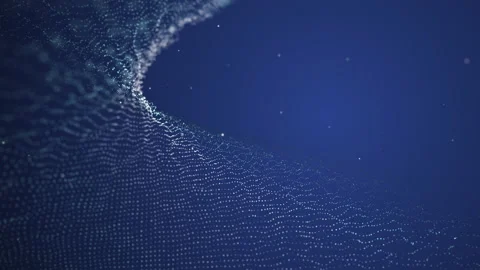 4k video of technology background of many glowing particles. Stock Footage 143105765