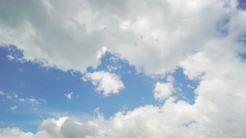 4k video time-lapse blue sky with cloud background Stock Footage 143899289