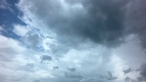 4K video time lapse motion footage of dark Dramatic sky with stormy clouds Stock Footage 91680841