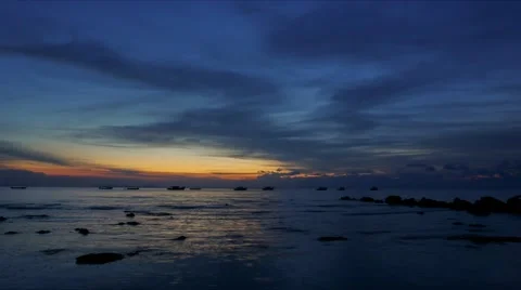 4K video time-lapse of sunset view at Tioman Island, Malaysia. ultra HD 動画素材 54718949